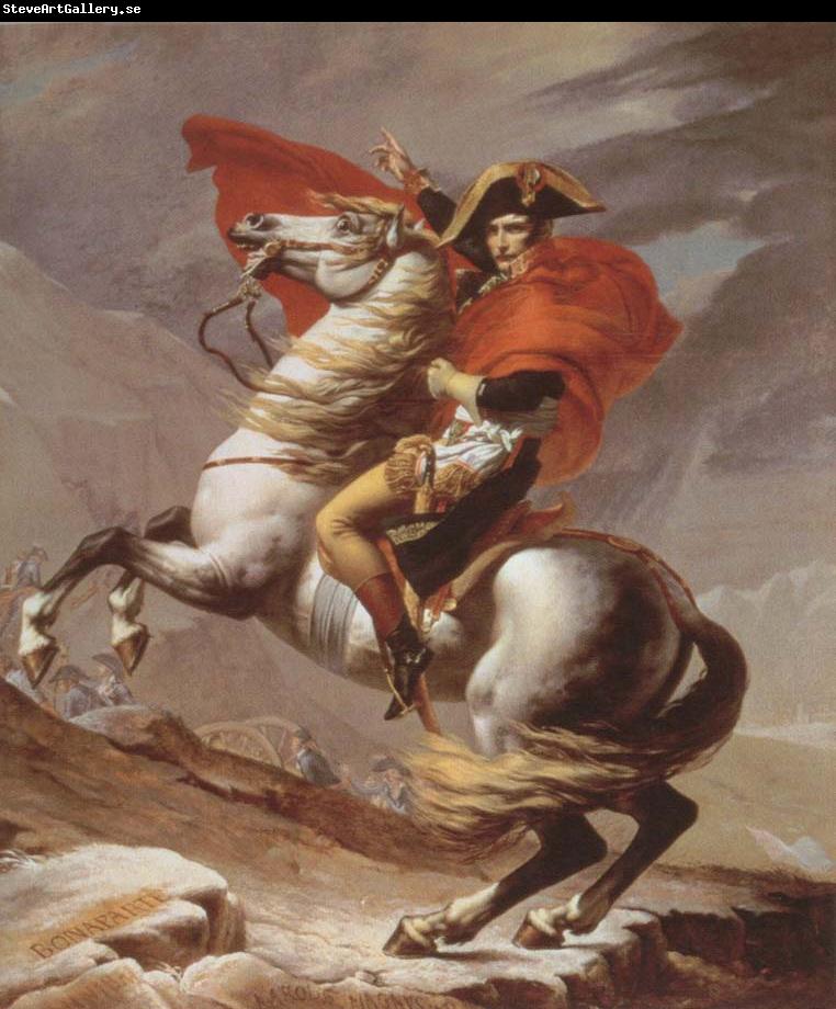 Jacques-Louis  David napoleon crossing the alps